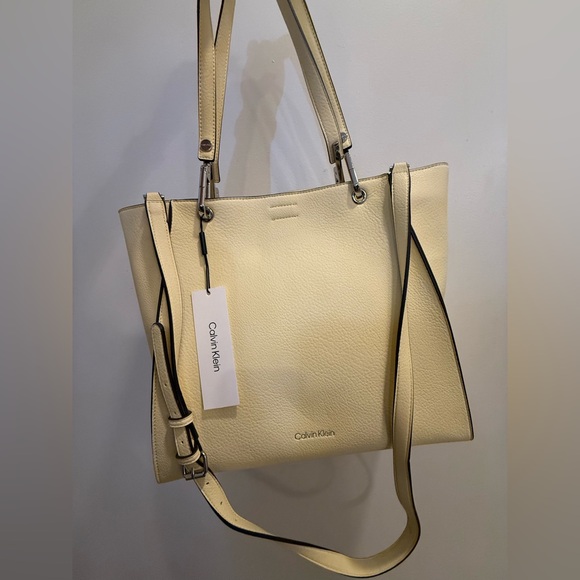 Calvin Klein Pale Yellow Tote Bag - Picture 1 of 5